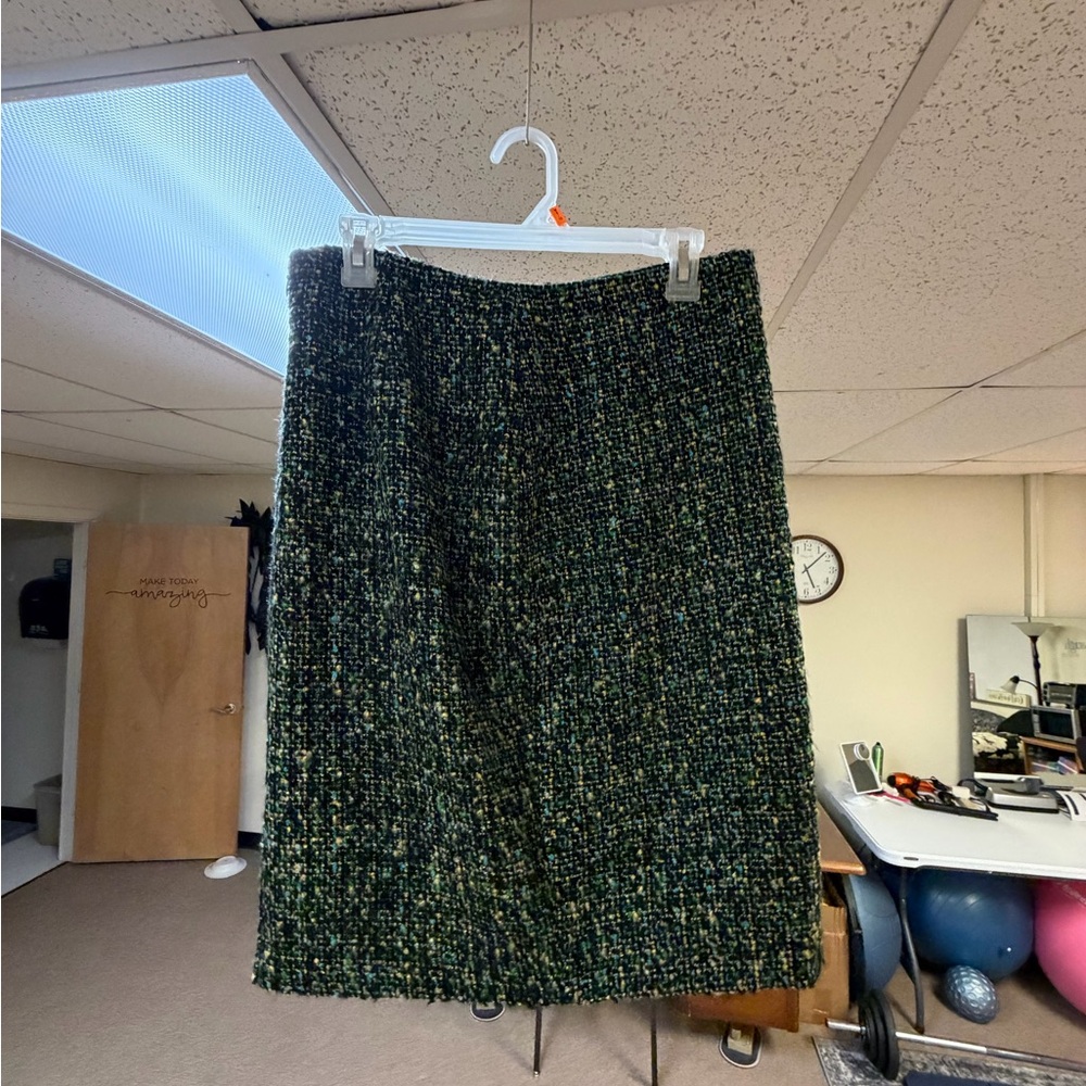 Liz Claiborne Textured Green Pencil Skirt